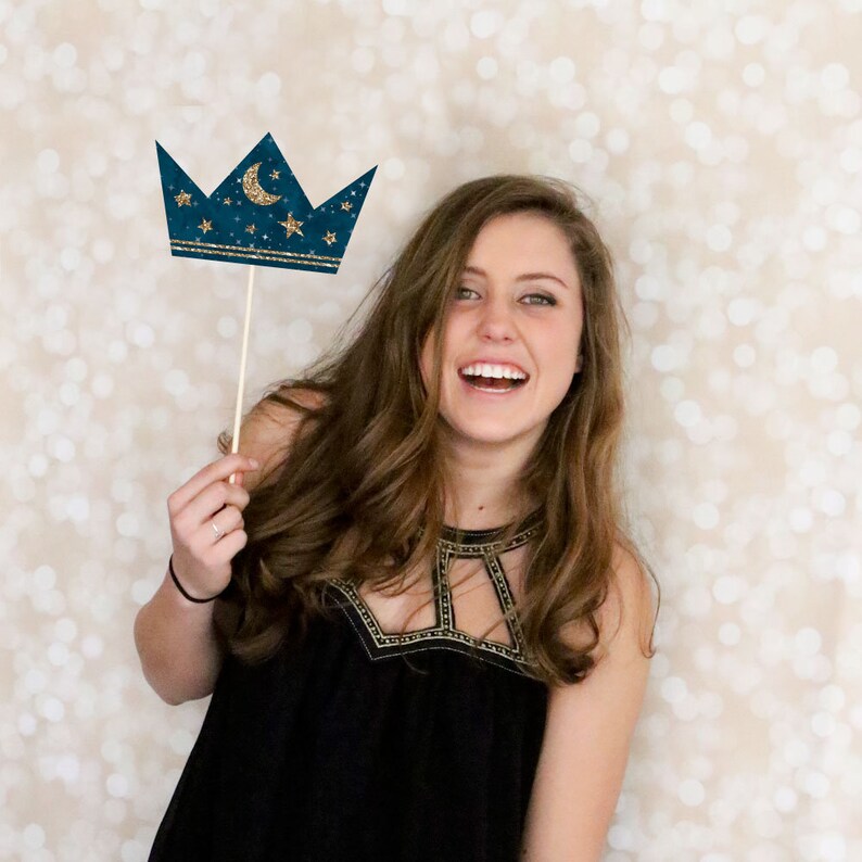 20 Twinkle Twinkle Little Star Blue and Gold Photo Booth Etsy