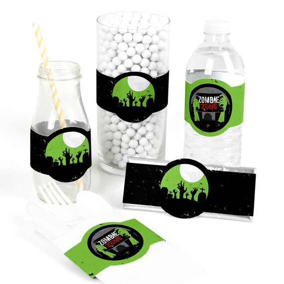 Zombie Zone Party Favor Wrappers Halloween Zombie Party Diy
