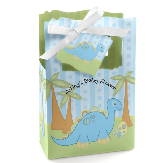Dinosaur Favor Boxes - Custom Baby Shower and Birthday Party Supplies - Set of 12 Il_570xn