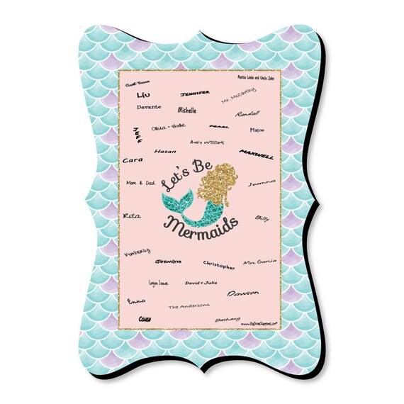 Mermaid Baby Shower Guest Book Alternative Let S Be Mermaids Mermaid Baby Shower Guest Book Alternative Let S Be Mermaids