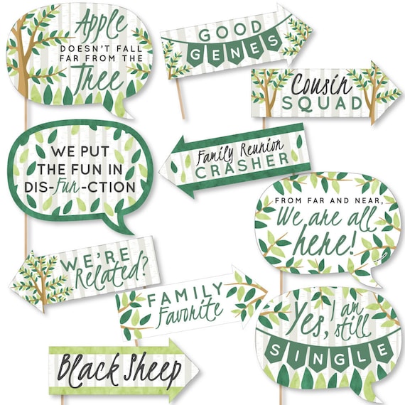 Funny Family Tree Reunion Photo Booth Props Themed Prop Etsy