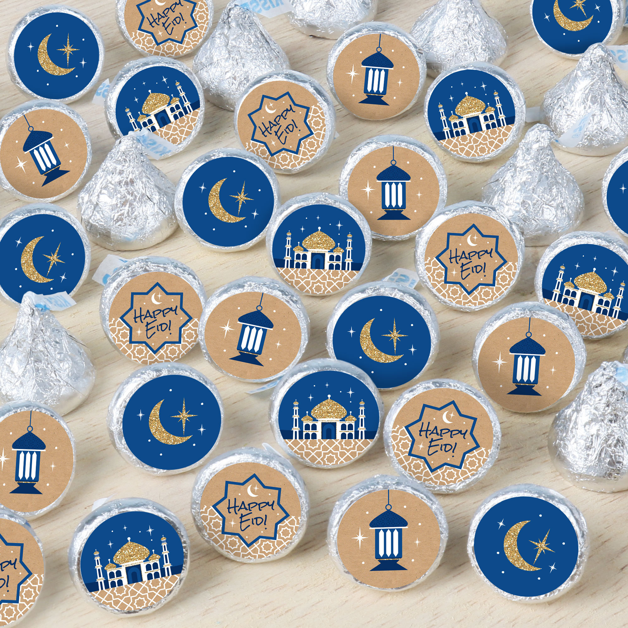 500pcs stickers eid al fitr mubarak featuring