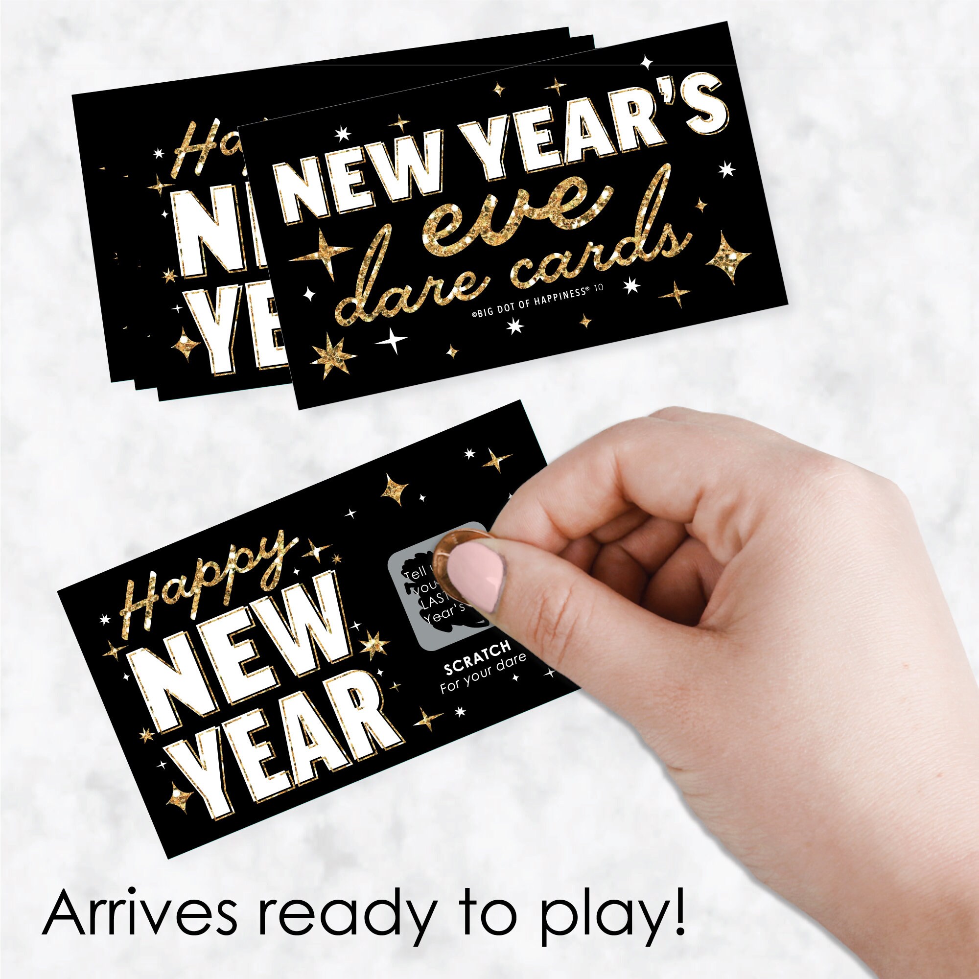 Hello New Year - NYE Party Game Scratch off Dare Cards - 22 Count - Etsy