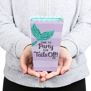 Let's Be Mermaids - Baby Shower or Birthday Party Favor Popcorn Treat ...