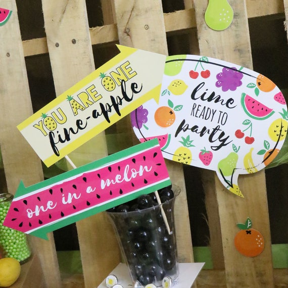 Buy Tutti Fruity Photo Booth Props Frutti Summer Photo Booth Prop Kit  Two-tti Fruity Selfie Props Tropical Party Summer Party 10 Pc. Online in  India 