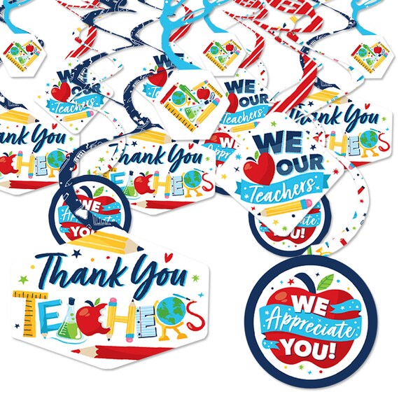 Thank You Teachers Teacher Appreciation Hanging Decor Party