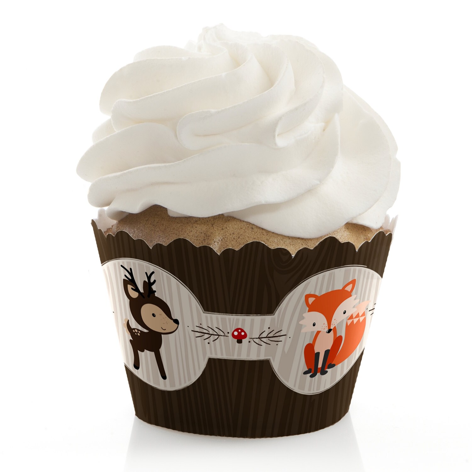 Woodland Cupcake Wrappers Woodland Creatures Baby Shower or Birthday Party Cupcake Decorations Woodland Animals Cupcake Wraps
