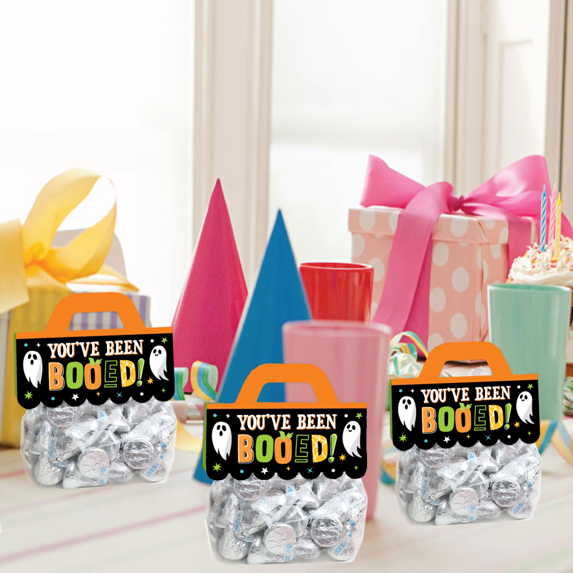 You've Been Booed - DIY Ghost Halloween Party Clear Goodie Favor Bag ...