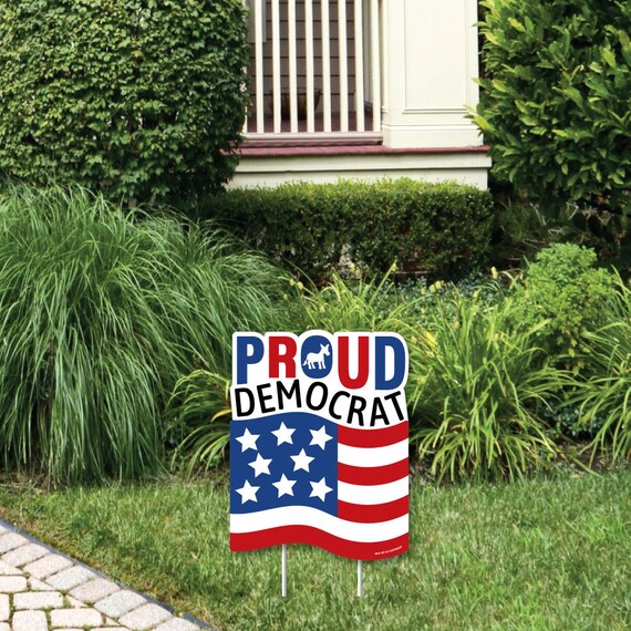 Proud Democrat Outdoor Lawn Sign Political Election Party Yard Sign