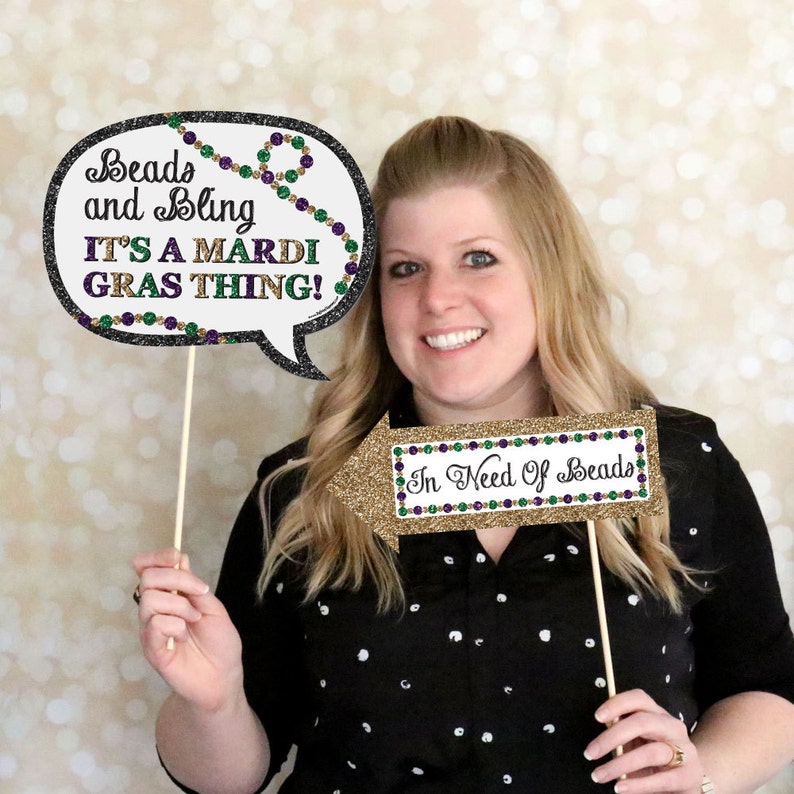 Funny Mardi Gras Photo Booth Props Mardi Gras Party Photo