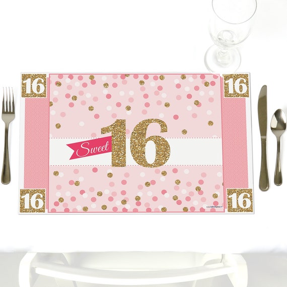 Sweet 16 Party Table Decorations Sweet Sixteen Or 16th Etsy