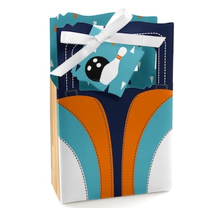 Strike Up the Fun - Bowling - Birthday Party or Baby Shower Favor Boxes - Set of 12