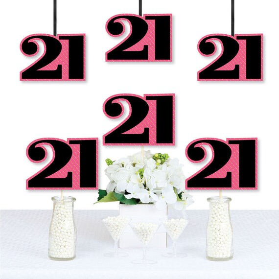 21st Birthday Party Shaped Party Essentials - Finally 21 - Girl - DIY Birthday Decorations - 20 Count Il_570xn