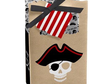 Beware of Pirates - Pirate Birthday Party Favor Boxes - Set of 12