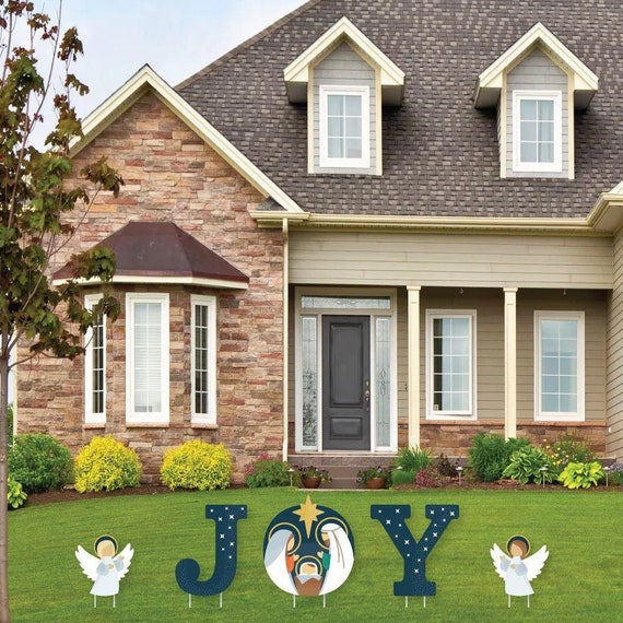 Holy Nativity - Yard Sign Outdoor Lawn Decorations - Manger Scene Religious Christmas Yard Signs - JOY Il_570xn