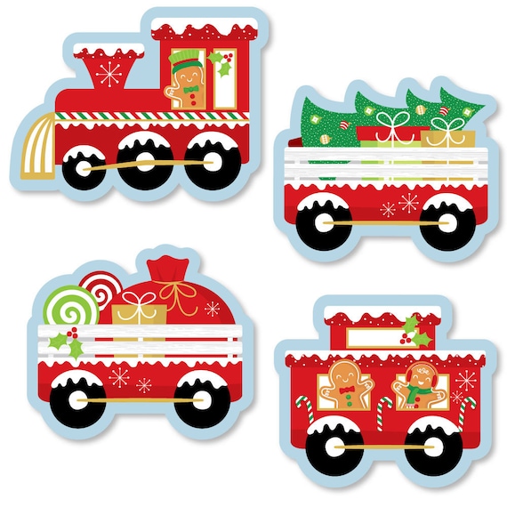 Christmas Train DIY Shaped Holiday Party CutOuts 24 Count by Big