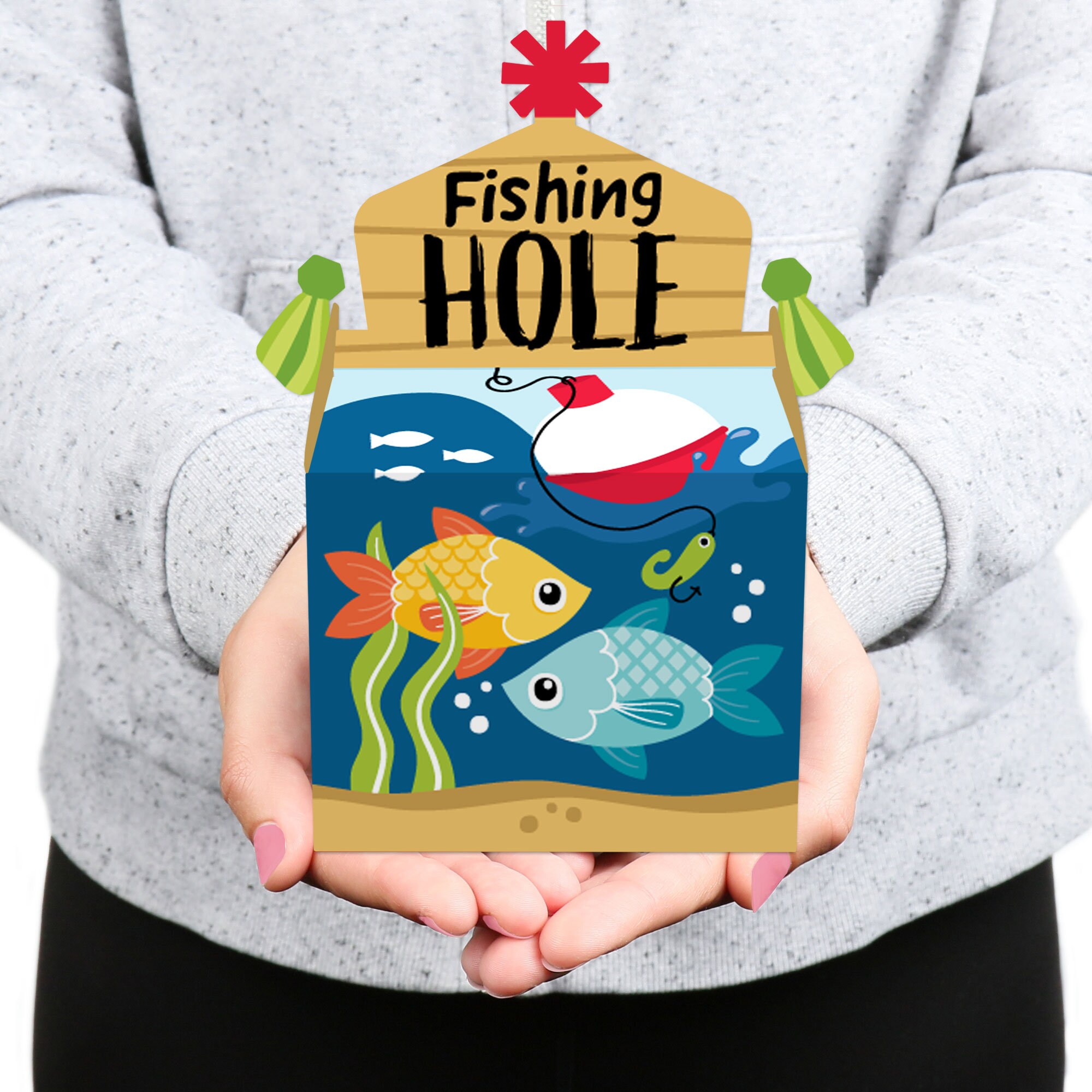 Fish Theme Raffle Box Let’s Go Fishing - Treat Box Party Favors - Fish Themed Birthday Party ...