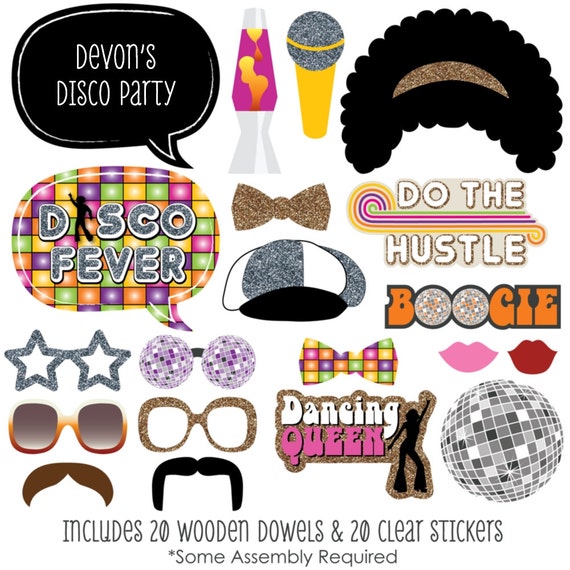 70-s-disco-photo-booth-props-70-s-disco-with-etsy