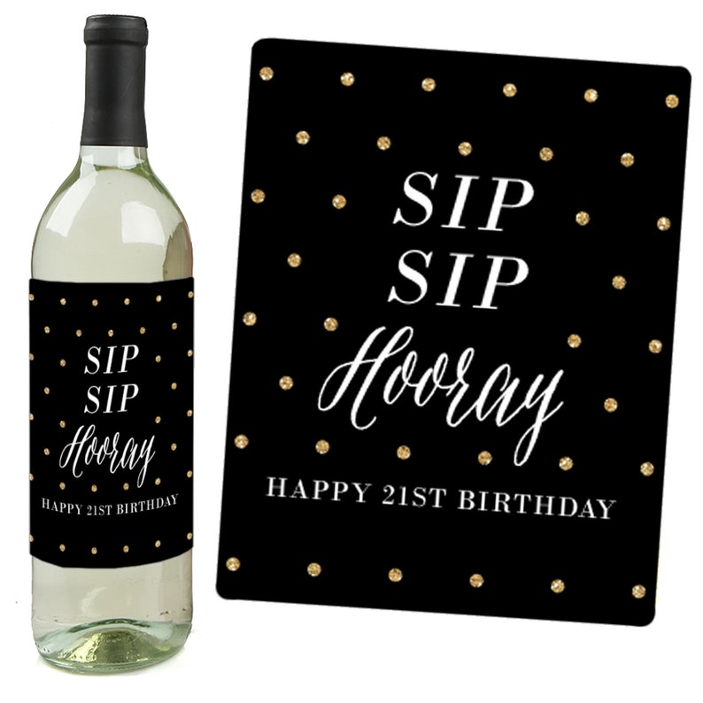 21st Birthday Wine Bottle Labels Custom Finally 21st Girl - Etsy