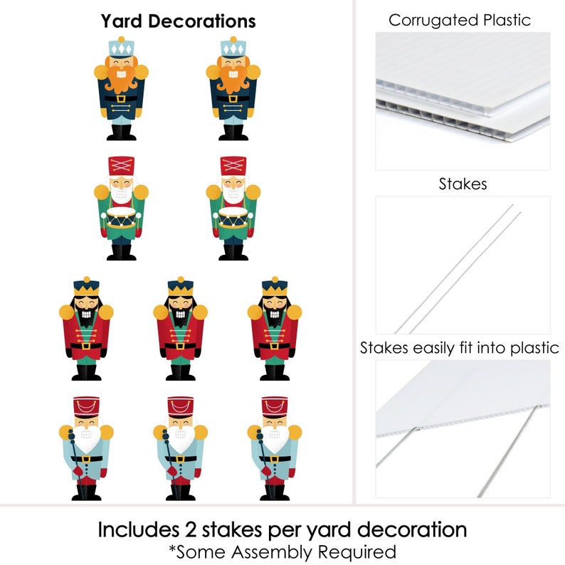 Christmas Nutcracker Lawn Decorations Outdoor Holiday Party Yard Decorations 10 Piece image 5