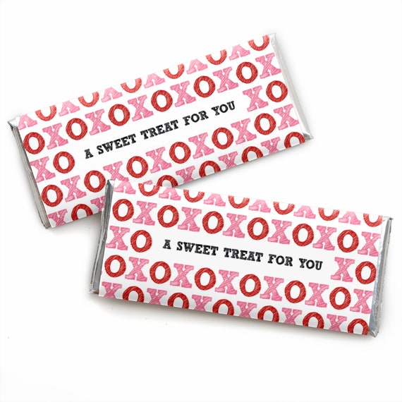 Chic 70th Birthday Birthday Party Favors Candy Bar Wrappers Pink and Gold Set of 24