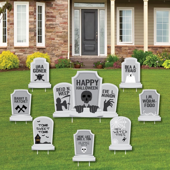 Graveyard Tombstones Halloween Party Lawn Decorations Outdoor