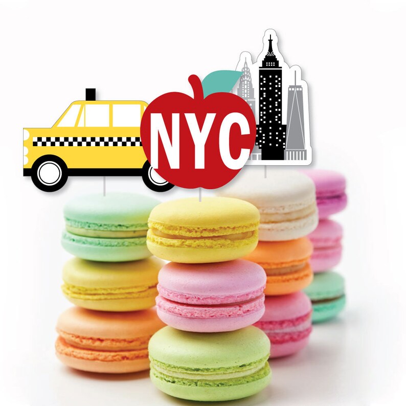 NYC Cityscape DIY Shaped New York City Party Cut-Outs 24 Count image 2