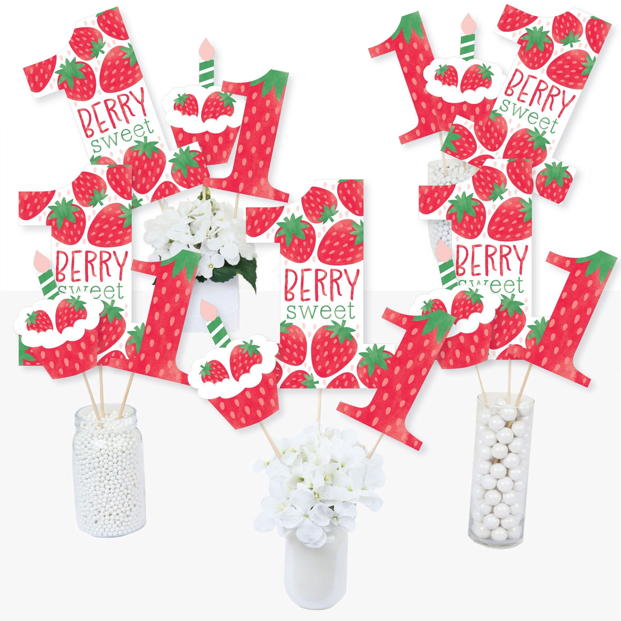 12 Strawberry Party Straws, Pink and Red Strawberry Party Decor/paper  Straws/ Berry Sweet/ Baby Shower/ Berry 1st Birthday 