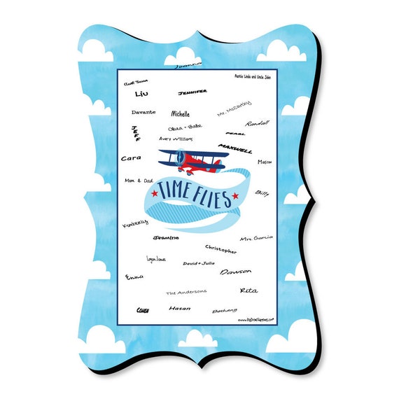 Taking Flight Airplane Guest Book Alternative Vintage Plane