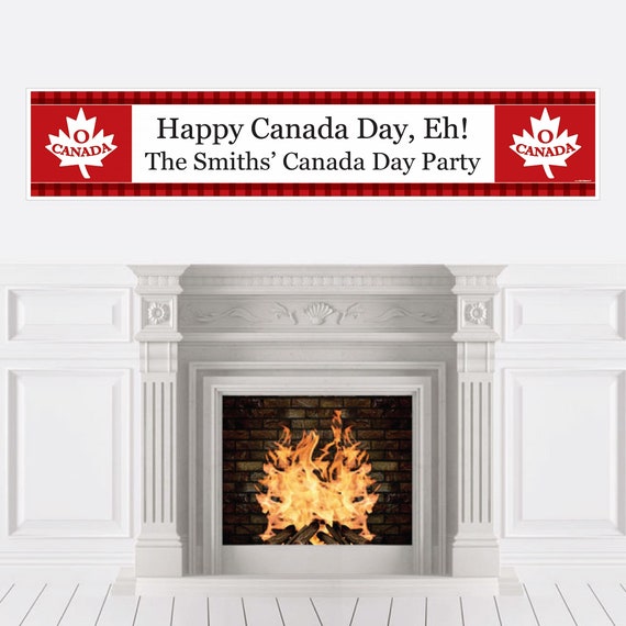 Canada Day Party Banner Personalized Canadian Party Decorations
