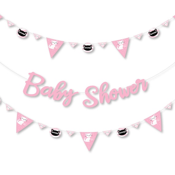Purr-fect Kitty Cat - Kitten Meow Baby Shower Letter Banner Decoration - 36 Banner Cutouts and Baby Shower Banner Letters Il_570xn