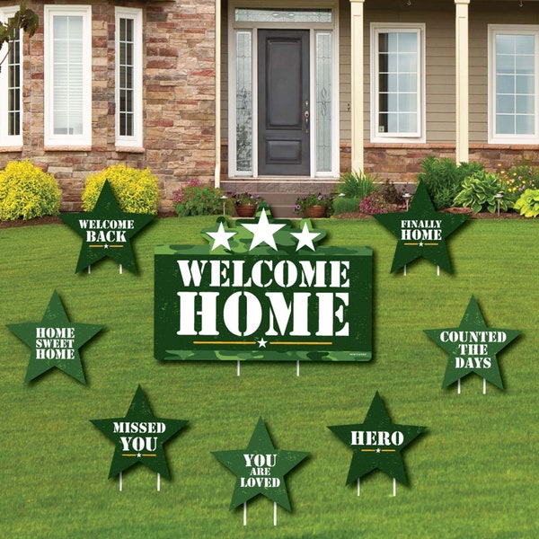 Military Welcome Home Yard Sign - Etsy
