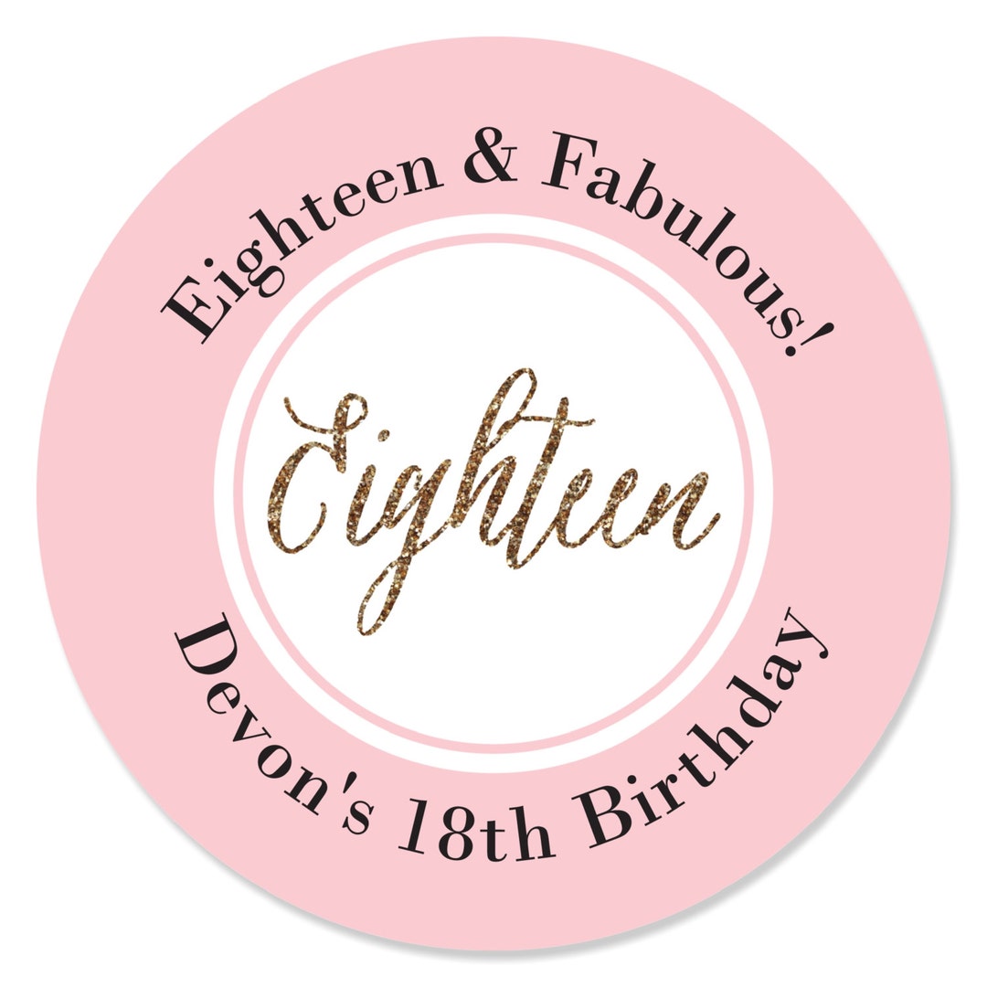 Personalized Chic 18th Birthday - Pink, Black and Gold - Custom ...