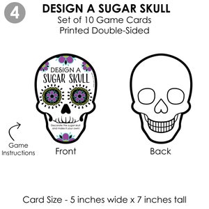 Day of the Dead 4 Halloween Sugar Skull Party Games 10 Cards Each Gamerific Bundle image 7