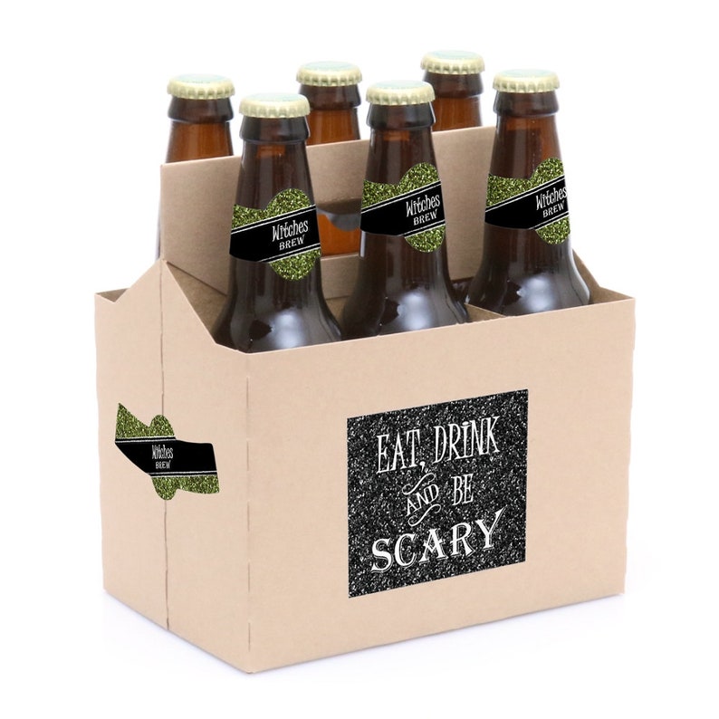 halloween beer labels funny halloween gifts 6 beer bottle etsy