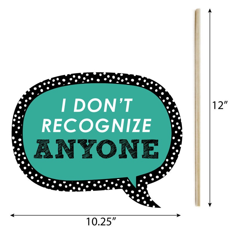 10 Photo Props /& Dowels Funny Class Reunion School Themed Prop Kit Photo Booth Props High School Reunion Photo Booth Props Kit