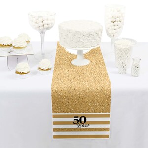 We Still Do 50th Wedding Anniversary Petite Anniversary Party Paper Table Runner 12 x 60 inches image 2