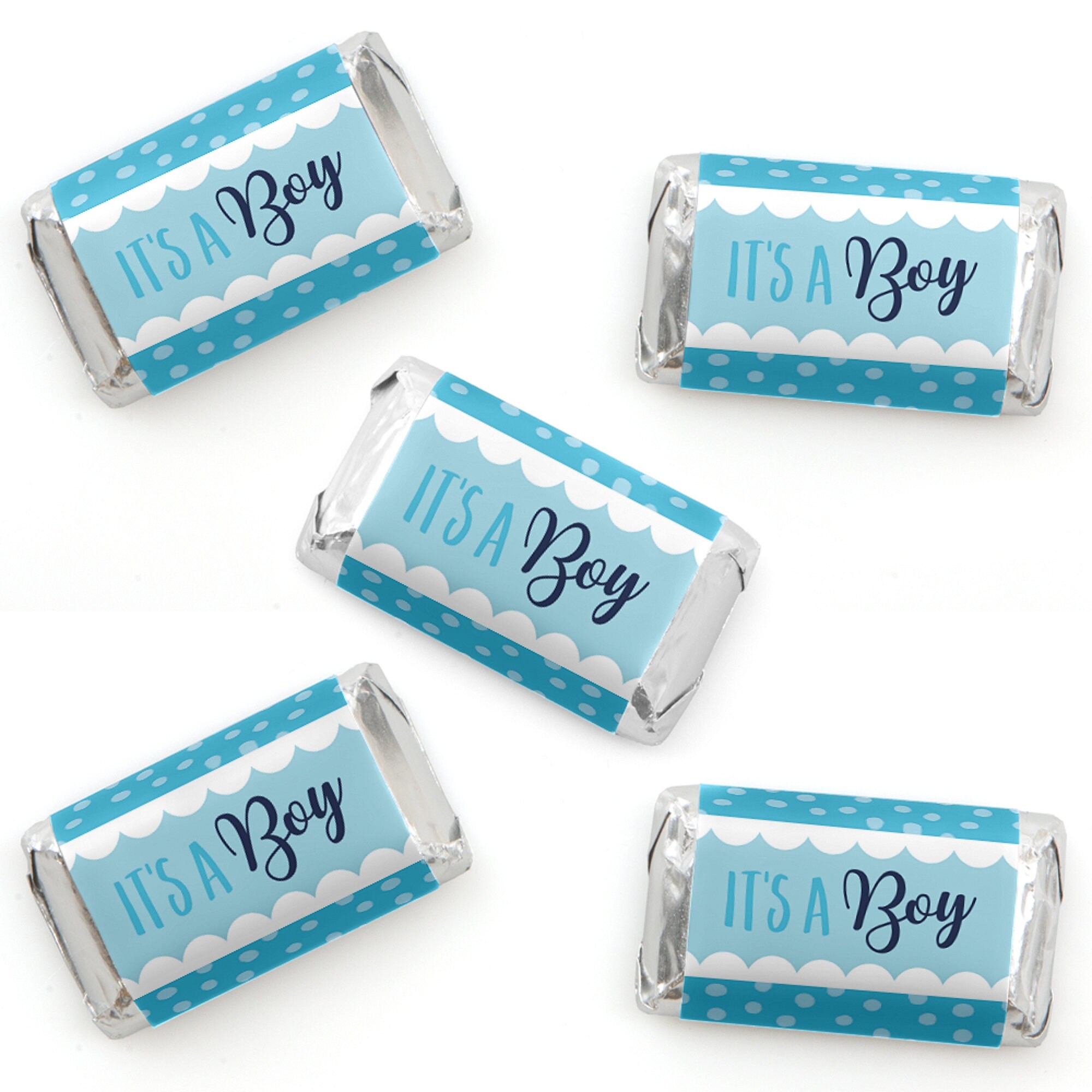 Its a Boy Mini Candy Bar Wrapper Stickers Blue Baby Etsy