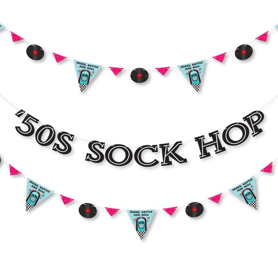 50 S Sock Hop Letter Banner Decoration 1950 S Rock Etsy