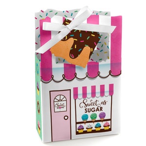 Sweet Shoppe - Candy and Bakery Birthday Party or Baby Shower Favor Boxes - Set of 12