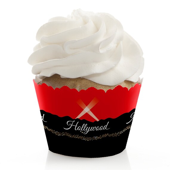 Red Carpet Hollywood Cupcake Wrappers Movie Night Party