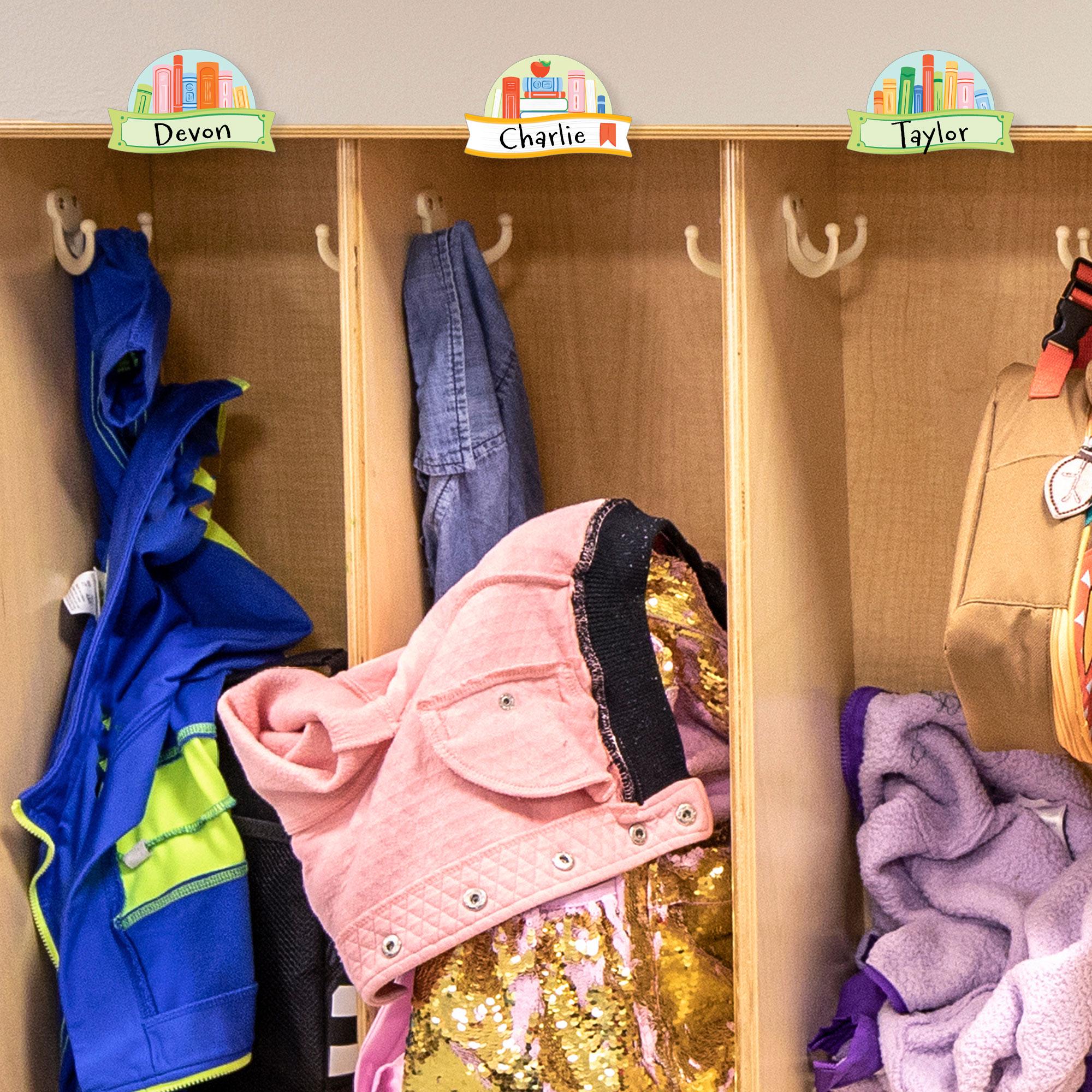 Labels For Lockers School Books Classroom Name Tags, DIY Colorful Desk Locker Labels ...