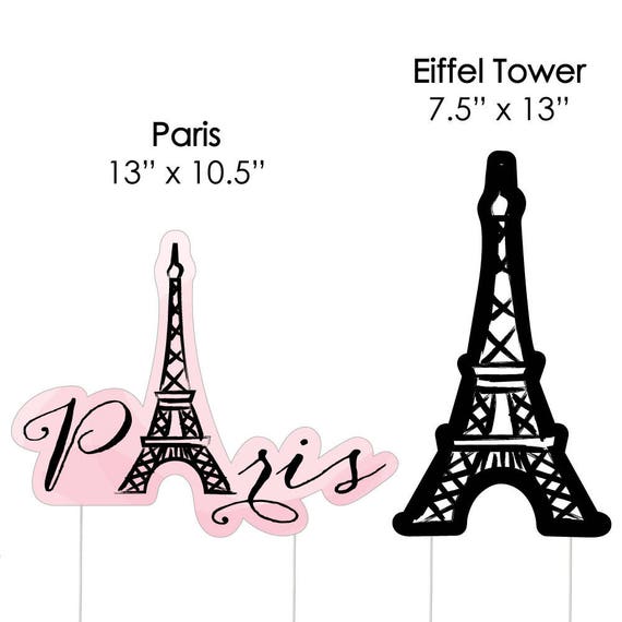 Paris Lawn Decorations Outdoor Baby Shower Or Birthday Etsy