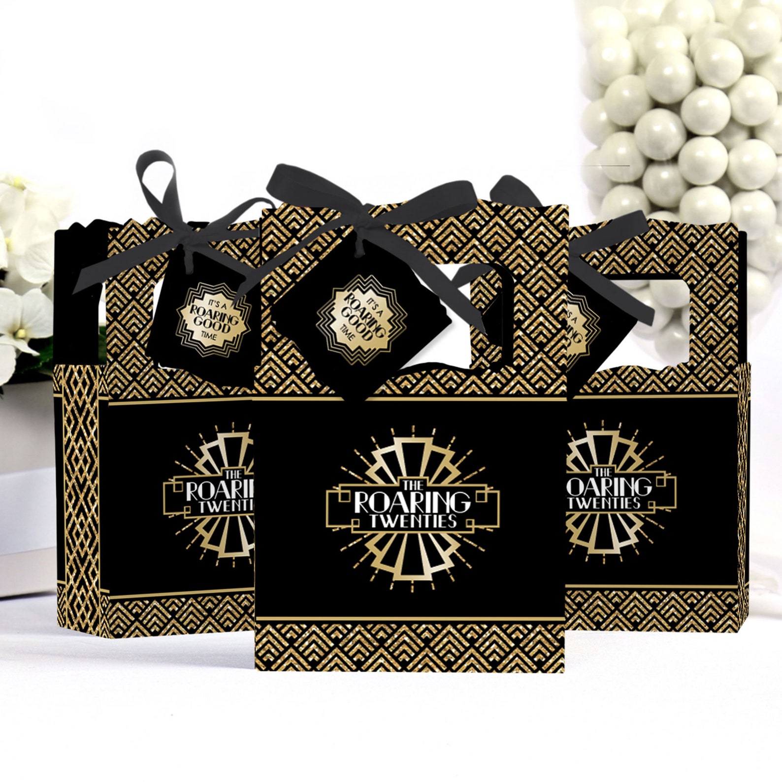 Roaring 20's 1920s Art Deco Jazz Party Favor Boxes Set of 12 Etsy