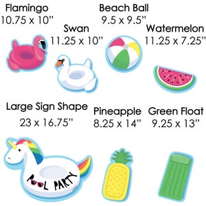 Make a Splash Pool Party Yard Sign and Outdoor Lawn Decorations Summer Swimming Party or Birthday Party Yard Signs Set of 8 image 5