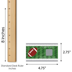 End Zone Football Baby Shower or Birthday Party Scratch Off Games 22 Football Scratch Off Game Cards image 6