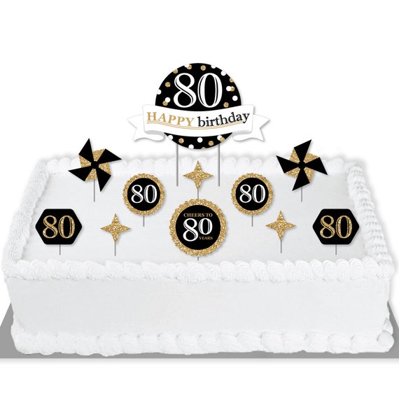 Big Dot of Happiness Adult 80th Birthday Birthday Party Centerpiece & Table Decoration Kit Gold Big Dot of Happiness Adult 80th Birthday Birthday Party Centerpiece & Table Decoration Kit Gold