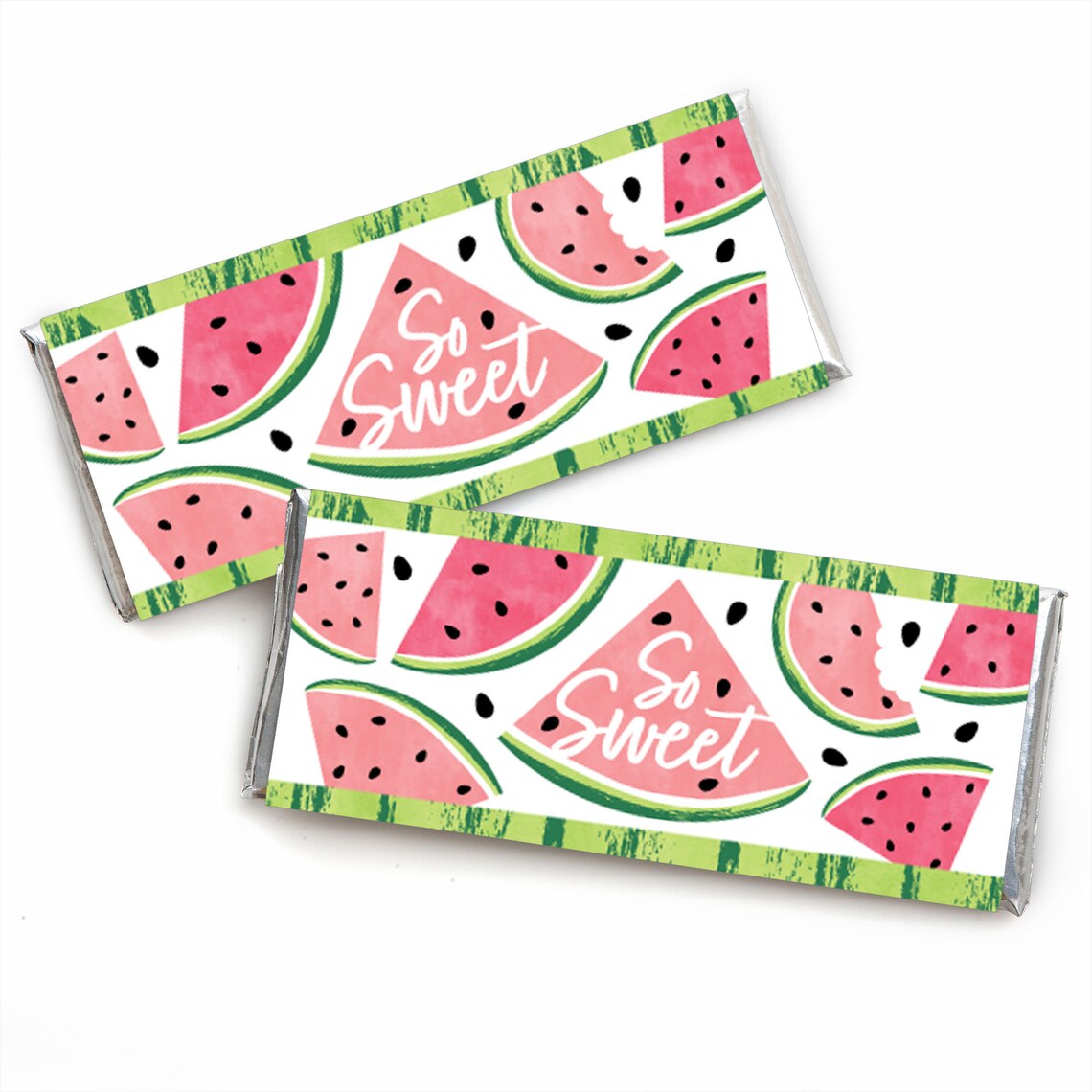 Sweet Watermelon Candy Bar Wrapper Fruit Party Favors Set - Etsy