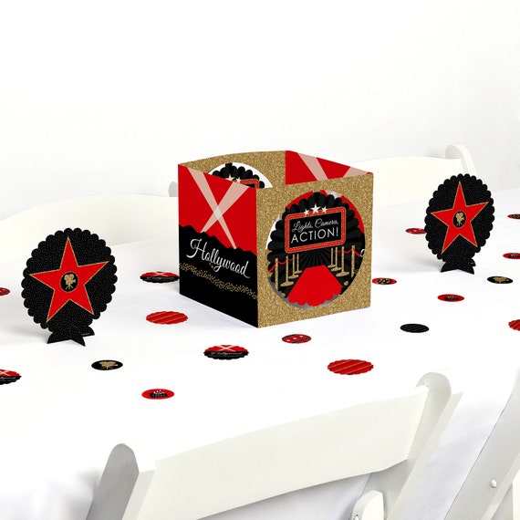 Red Carpet Hollywood Centerpiece & Table Decoration Kit Movie