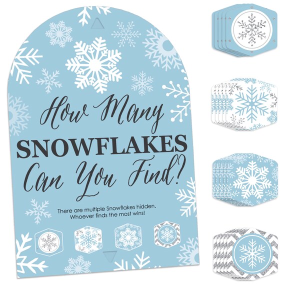 Big Dot of Happiness Winter Wonderland - Treat Box Party Favors - Snowflake  Holiday Party and Winter Wedding Goodie Gable Boxes - Set of 12